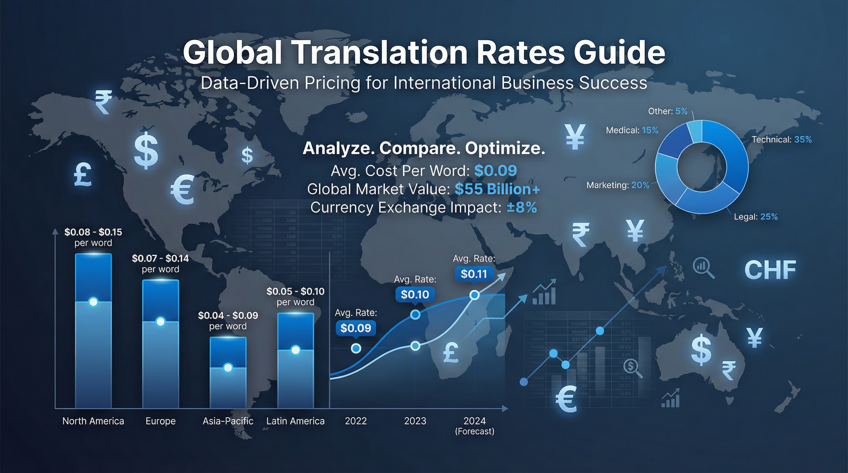 Global translation rates and pricing guide - comprehensive analysis of translation costs across 50+ countries